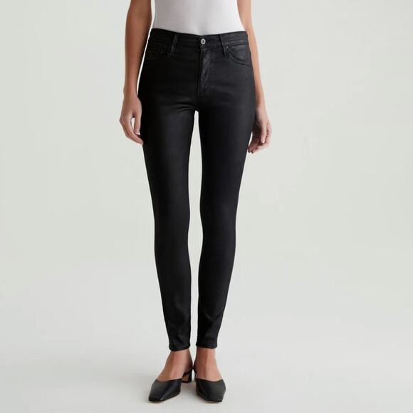 NWT Adriano Goldschmied Farrah midrise Skinny Ankle Jean leatherette red sz 30 - Picture 9 of 11